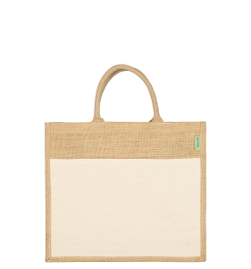 Jute shopper L | Plastic Free | Canvas Voorkant