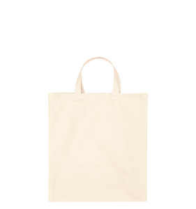 Katoenen draagtas | Korte Hengsels | Naturel