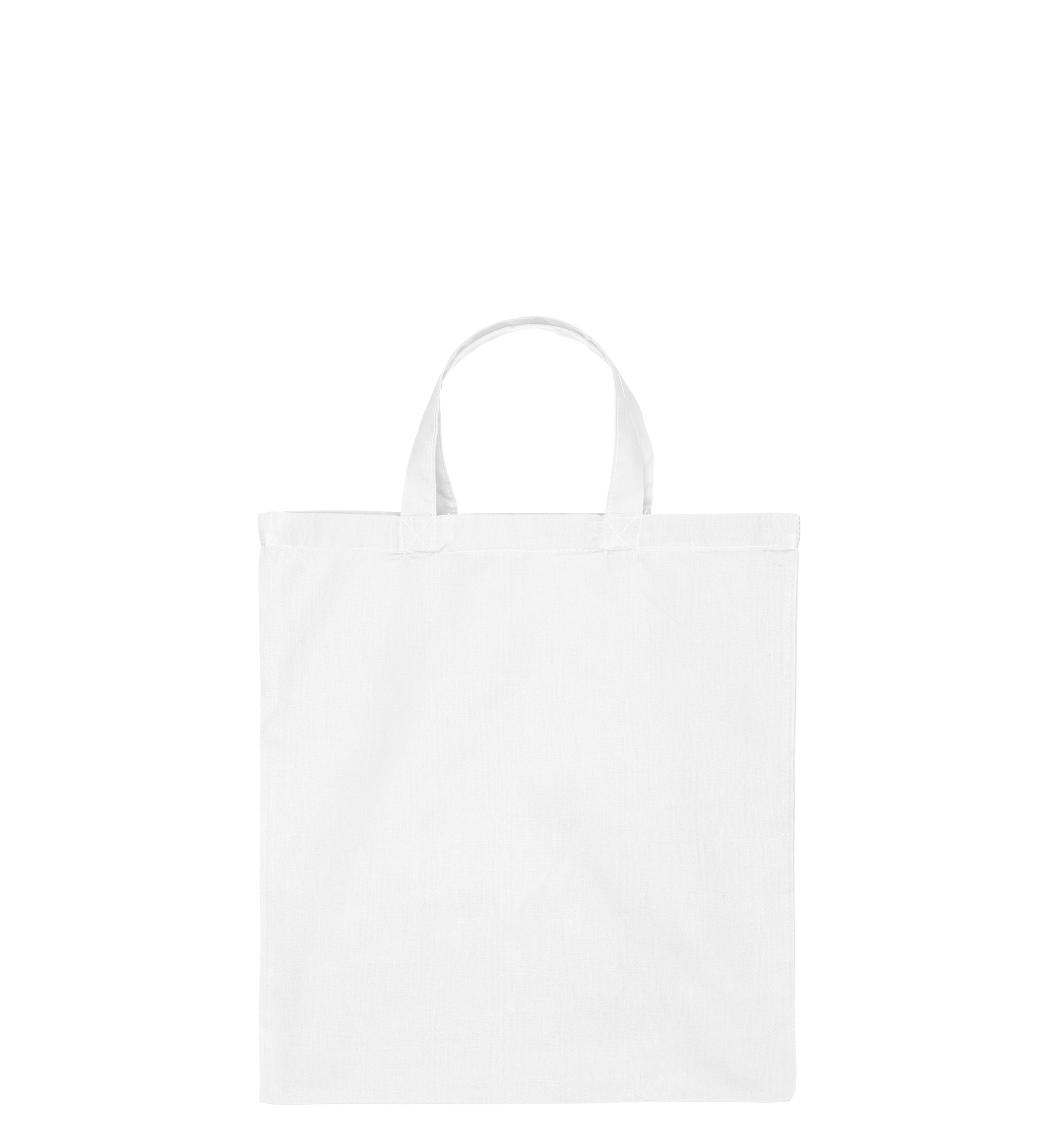 Katoenen draagtas | Korte Hengsels | Wit