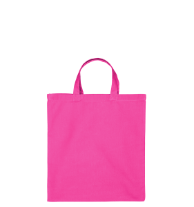 Katoenen draagtas | Korte Hengsels | Roze