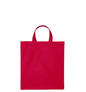 Katoenen draagtas | Korte Hengsels | Rood